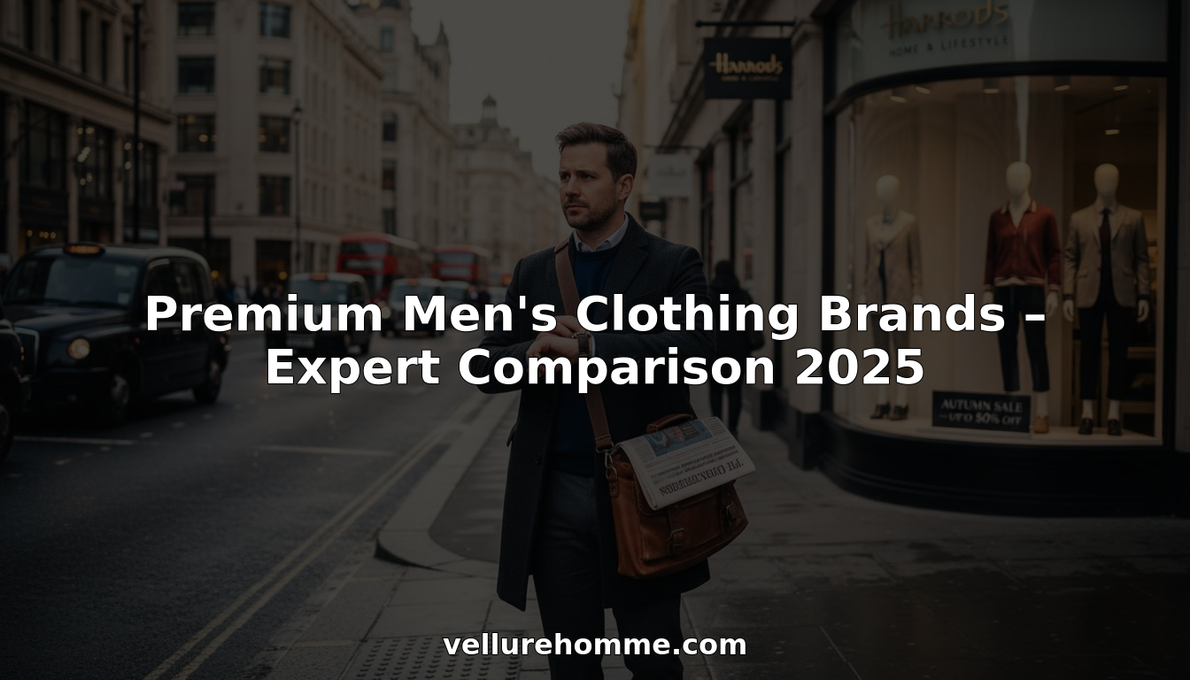 Man wearing premium clothing on city street